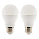 Elexity - Lot de 2 ampoules LED Standard  6W E27 470lm 2700K (Blanc chaud) Elexity - Lot de 2 ampoules LED Standard  6W E27 470lm 2700K (Blanc chaud)