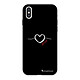 LaCoqueFrançaise Coque iPhone X/Xs Silicone Liquide Douce noir Coeur Blanc Amour Coque iPhone X/Xs Silicone Liquide Douce noir Coeur Blanc Amour