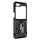 Avizar Coque Bague pour Samsung Galaxy Z Flip 5 Antichoc Série ArmoRing Bump  Noir - Coque bi-matière noir, série ArmoRing Bump, réalisée spécialement pour votre Samsung Galaxy Z Flip 5