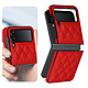 Avis Avizar Coque pour Samsung Z Flip 4 Rhombique Rigide Série Rhombus Chic  rouge