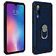 Avizar Coque Xiaomi Mi 9 Bi matière Rigide et souple Bague Fonction Support Coque de protection spécialement conçue pour le Xiaomi Mi 9, Bleu Nuit