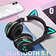 Acheter Avizar Casque Bluetooth Oreilles de Chat Lumineuses Noir