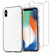 Acheter Evetane Coque iPhone X/XS Antichocs Silicone + 2 Vitres en Verre Trempé Protection écran