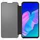 Avizar Housse Huawei P40 Lite E Clapet Translucide Design Miroir Support Vidéo Noir pas cher