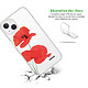 Avis Evetane Coque iPhone 13 Mini silicone transparente Motif Coquelicot ultra resistant