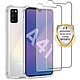 Evetane Coque Samsung Galaxy A41 Antichoc Silicone + 2 Vitres en verre trempé Protection écran Coque Samsung Galaxy A41 Antichoc Silicone + 2 Vitres en verre trempé Protection écran