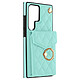 Avizar Coque Cordon pour Samsung Galaxy S23 Ultra Dos Portefeuille Bague Support  Turquoise - Coque portefeuille en simili cuir turquoise, réalisée spécialement pour le Samsung Galaxy S23 Ultra