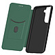 Avizar Housse Samsung Galaxy S21 Plus Clapet Porte-carte Dragonne Effet Carbone vert - Un étui folio alliant design, protection et praticité, spécialement conçu pour Samsung Galaxy S21 Plus.