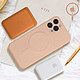 Avis Avizar Coque Magsafe iPhone 12 Pro Silicone Souple Intérieur Soft-touch Mag Cover  rose gold