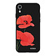 Evetane Coque iPhone Xr Silicone Liquide Douce noir Coquelicot Coque iPhone Xr Silicone Liquide Douce noir Coquelicot