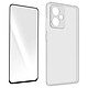 Avizar Coque pour Xiaomi Redmi Note 12 5G Silicone et Verre Trempé contour noir Pack de protection intégrale 360° spécialement conçu pour Xiaomi Redmi Note 12 5G