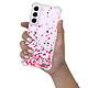 Evetane Coque Samsung Galaxy S21 FE Silicone antichocs Solides coins renforcés  transparente Motif Confettis De Coeur pas cher