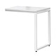 Retour de bureau Blanc MT1 Elégance L80xP60 Blanc Retour de bureau Blanc L80x P60 Plateau et Piétement Blanc