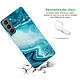 Avis Evetane Coque Samsung Galaxy S21 5G 360 intégrale transparente Motif Bleu Nacré Marbre Tendance