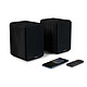 Thomson WS600DUO - Enceinte Bibliothèque Stéréo Bois Noir avec Télécommande Paire d'enceinte Bluetooth 5.0 - Equaliseur - Puissance musicale 100 Watts