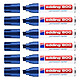 EDDING Marqueur Permanent 800 Corps Alu Bleu Pointe Biseau 4-12 mm x 6 Marqueur permanent