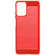 Avizar Coque pour Motorola Moto G24, G04 et G04s Effet Carbone et Brossé Rouge Conception en silicone gel flexible, protégeant le téléphone des chocs et rayures du quotidien