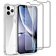 Acheter Evetane Coque iPhone 11 Pro Max Antichoc Silicone + 2 Vitres en verre trempé Protection écran