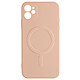 Avizar Coque Magsafe iPhone 11 Silicone Souple Intérieur Soft-touch Mag Cover rose gold Coque Magsafe Rose en Silicone, iPhone 11