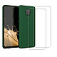 Acheter Evetane Coque Xiaomi Redmi Note 9s/ 9 Pro/9 Pro Max Silicone liquide Verte + 2 Vitres en Verre trempé Protection écran Antichocs