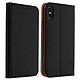 Avizar Étui iPhone X / XS Housse cuir portefeuille fonction support noir coque souple Design sobre et élégant avec son intérieur en cuir véritable (extérieur éco-cuir)