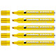 EDDING Marqueur Permanent 2200 C Corps Alu Jaune Pointe Biseautée 1-5 mm x 5 Marqueur permanent