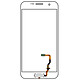 Avizar Bouton Home + Nappe de connexion pour Samsung Galaxy S7 - Blanc Bouton principal Home avec nappe de connexion intégrée