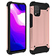 Avizar Coque Xiaomi Mi 10 Lite Hybride Design Relief Antichute Rose Gold Coque de protection spécialement conçue pour Xiaomi Mi 10 Lite, série Defender II