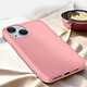 Acheter Avizar Coque pour iPhone 15 Silicone Premium Semi rigide Finition Mate Douce  Rose