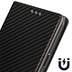 Acheter Avizar Etui pour iPhone 15 Plus effet carbone clapet magnétique support vidéo  Noir