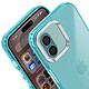 Acheter Avizar Coque pour iPhone 16 Souple Finition Fumée Contour Caméra Métallisé Turquoise