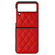 Avizar Coque pour Samsung Z Flip 4 Rhombique Rigide Série Rhombus Chic  rouge - Coque arrière de la Collection Rhombus Chic conçue pour votre Samsung Galaxy Z Flip 4