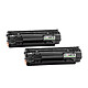 COMETE - HP 35A - Pack de 2 Toners Compatibles avecHP 35A CB435A pour Imprimante HP Laserjet - Noir - Marque française COMETE - 35A  Pack de 2 Toners Compatibles HP 35A CB435A pour Imprimante HP Laserjet P1005 P1006 P1007 P1008 P1009 - Noir