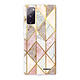 Evetane Coque Samsung Galaxy S20 FE 360 intégrale transparente Motif Marbre Rose Losange Tendance Coque Samsung Galaxy S20 FE 360 intégrale transparente Marbre Rose Losange Tendance