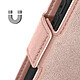 Avizar Étui pour TCL 406 et 408 Porte-carte Support Vidéo Fin Wallet Slim rose gold pas cher