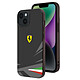 Ferrari Coque pour iPhone 14 Plus Bi-matière Compatible Charge QI Noir Fabriquée sous licence officielle Ferrari, offrant une qualité et une finition exceptionnelles