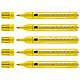 EDDING Marqueur Permanent 2000C Corps Alu Jaune Pointe Ronde 1,5-3 mm x 5 Marqueur permanent