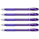 PENTEL Stylo Bille à Capuchon IFeel-it! BX487 Pointe Moyenne Violet x 5 Stylo à bille