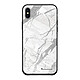 LaCoqueFrançaise Coque iPhone Xs Max effet cuir grainé noir Marbre gris Design Coque iPhone Xs Max effet cuir grainé noir Marbre gris Design