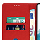 Avizar Housse Samsung Galaxy S22 Plus Clapet Portefeuille Fonction Support rouge pas cher