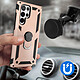 Avizar Coque Galaxy S22 Ultra Antichoc Hybride Bague Support Vidéo - rose champagne pas cher