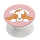 Popsockets PopGrip Pupper Napper pour Smartphone, Bague et Support Universel Blanc / Rose - PopSockets Popgrip, issu de la collection Pet