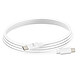 3mk Cable USB C vers USB C 100W Charge Rapide 2m Blanc Câble USB C vers USB C puissant jusqu'à 100W