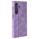 Avizar Housse pour Samsung Galaxy S24 Clapet Porte-carte Éco-cuir Nappa Violet Clair - Revêtement doux au toucher assurant une prise en main agréable et sécurisée du téléphone