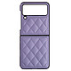 Avizar Coque pour Samsung Z Flip 4 Rhombique Rigide Série Rhombus Chic  lavande Coque arrière de la Collection Rhombus Chic conçue pour votre Samsung Galaxy Z Flip 4