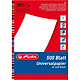 HERLITZ Lot de 500 feuilles de papier universel A4 80 g Blanc sans bois Papier blanc