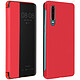 Avizar Etui folio Rouge à fenêtre pour Huawei P30 Etui folio Rouge à fenêtre Huawei P30