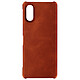 Avizar Coque pour Sony Xperia 5 V Rigide revêtement Simili Cuir  Marron - Une coque de protection bi-matière Marron pour votre Sony Xperia 5 V