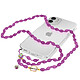 Avizar Bijou de Téléphone Bracelet à Perles Ovales 80cm Collection Charm - violet Bijou de téléphone à perles, Collection Charm, pour transporter facilement et avec style votre smartphone