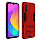 Avizar Coque Xiaomi Mi 9 Lite Protection Hybride Antichoc Support Vidéo rouge Coque de protection spécialement conçue pour le Xiaomi Mi 9 Lite, Collection Kickstand